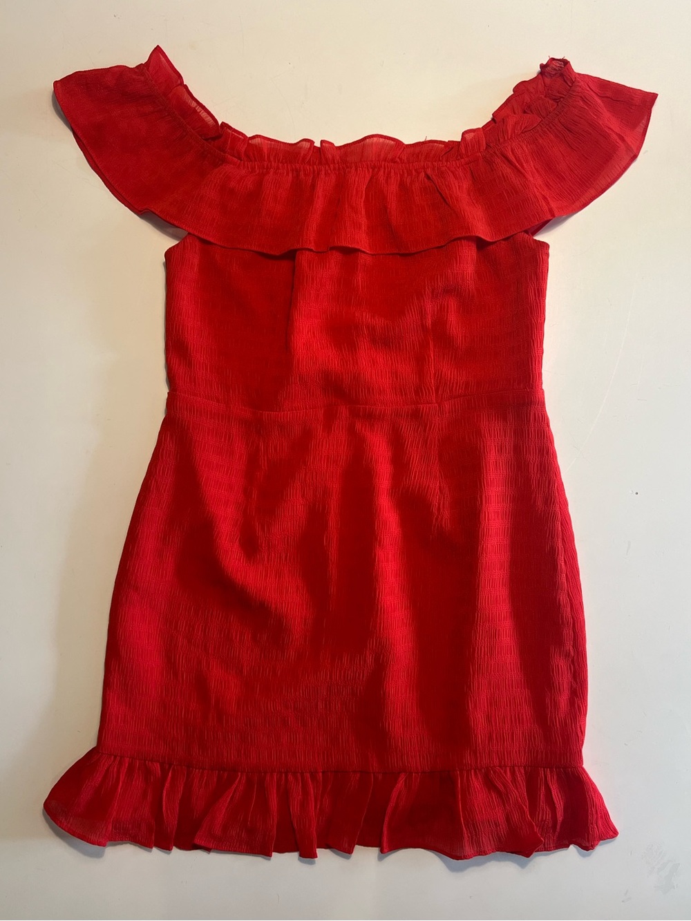 Superdown Jennifer Ruffle Mini Dress Red - Picture 3 of 9